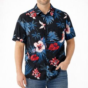 Men’s Original Use Buttton up Short Sleeve Hawaiian Shirt Small